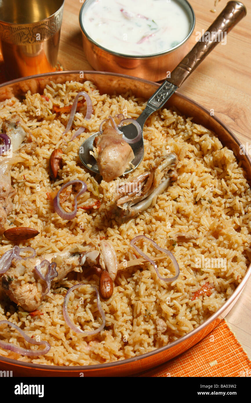 Ahmedi Biryani is an Indian rice based dish in which rice and chicken