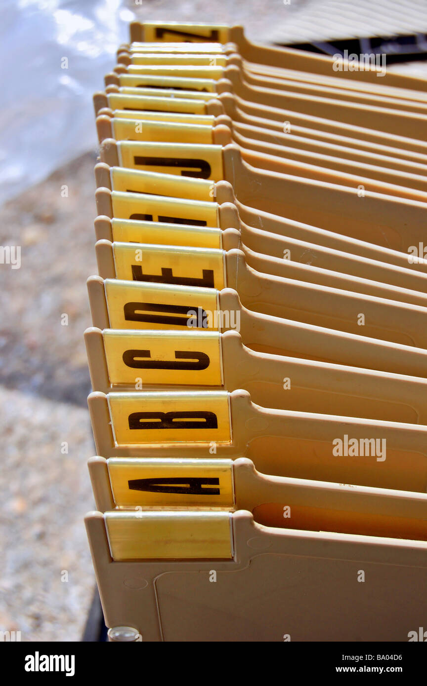 Alphabetical filing hires stock photography and images Alamy