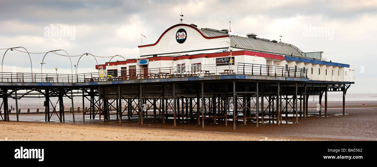Traditional Victorian Pier at Cleethorpes, Lincolnshire, England, UK Stock Photo