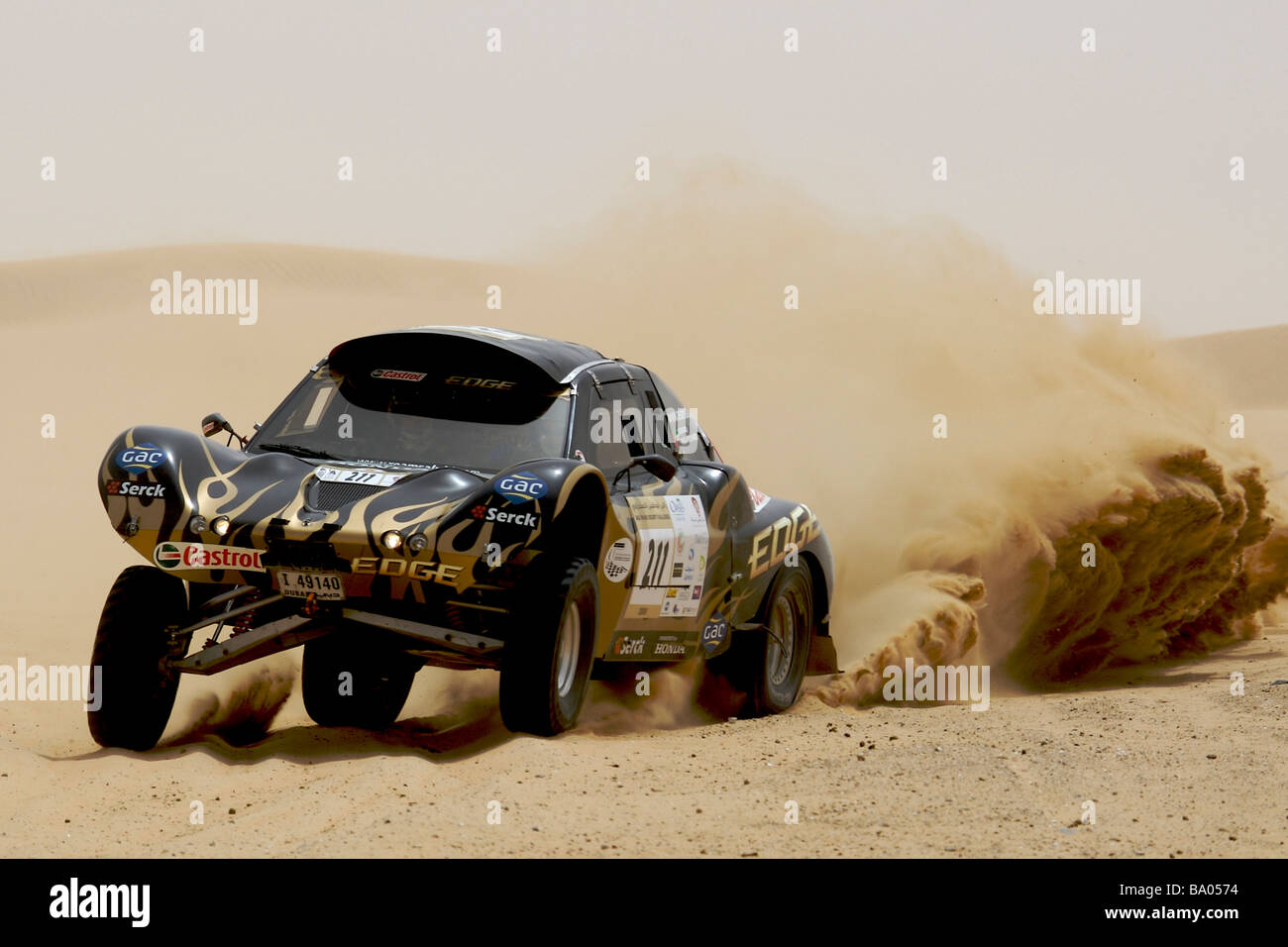 Racing during the Abu Dhabi Desert Challenge 2009 Stock Photo