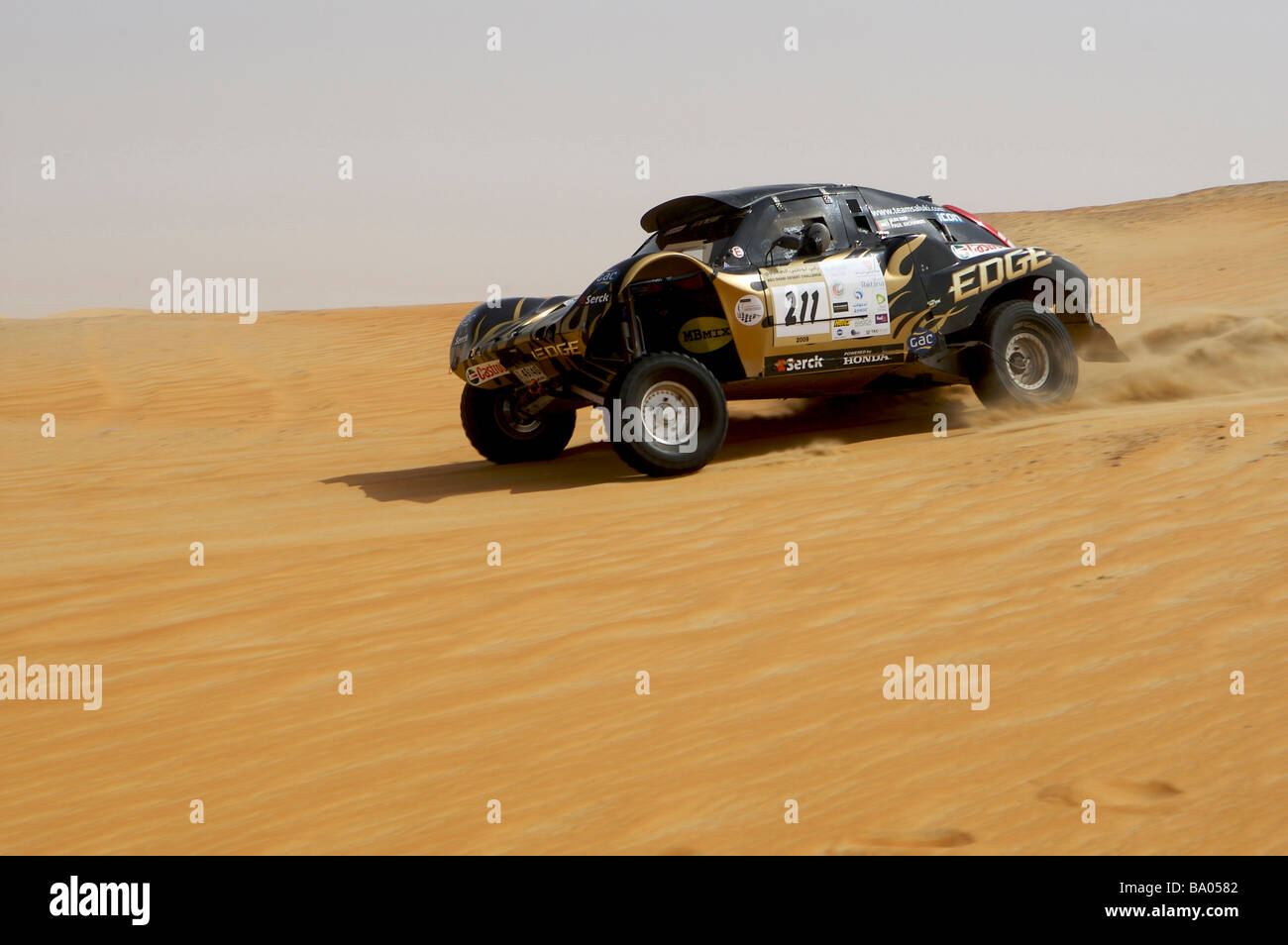 Racing during the Abu Dhabi Desert Challenge 2009 Stock Photo