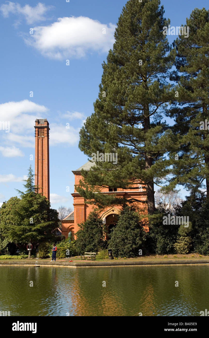 view of the Engine House and the Chimney at Papplewick Pumping Station Stock Photo