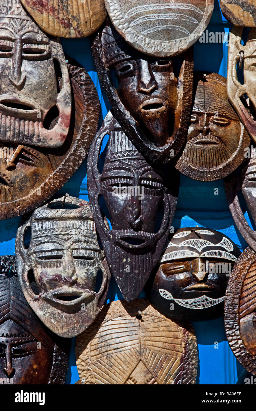 african wooden masks Stock Photo