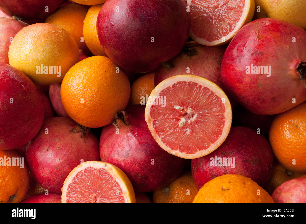 Citrus fruits in Carmel Market Stock Photo