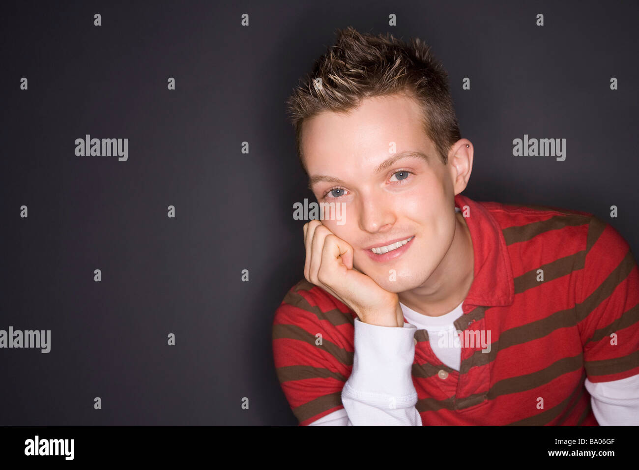 Portrait Of A Young Man Stock Photo - Alamy