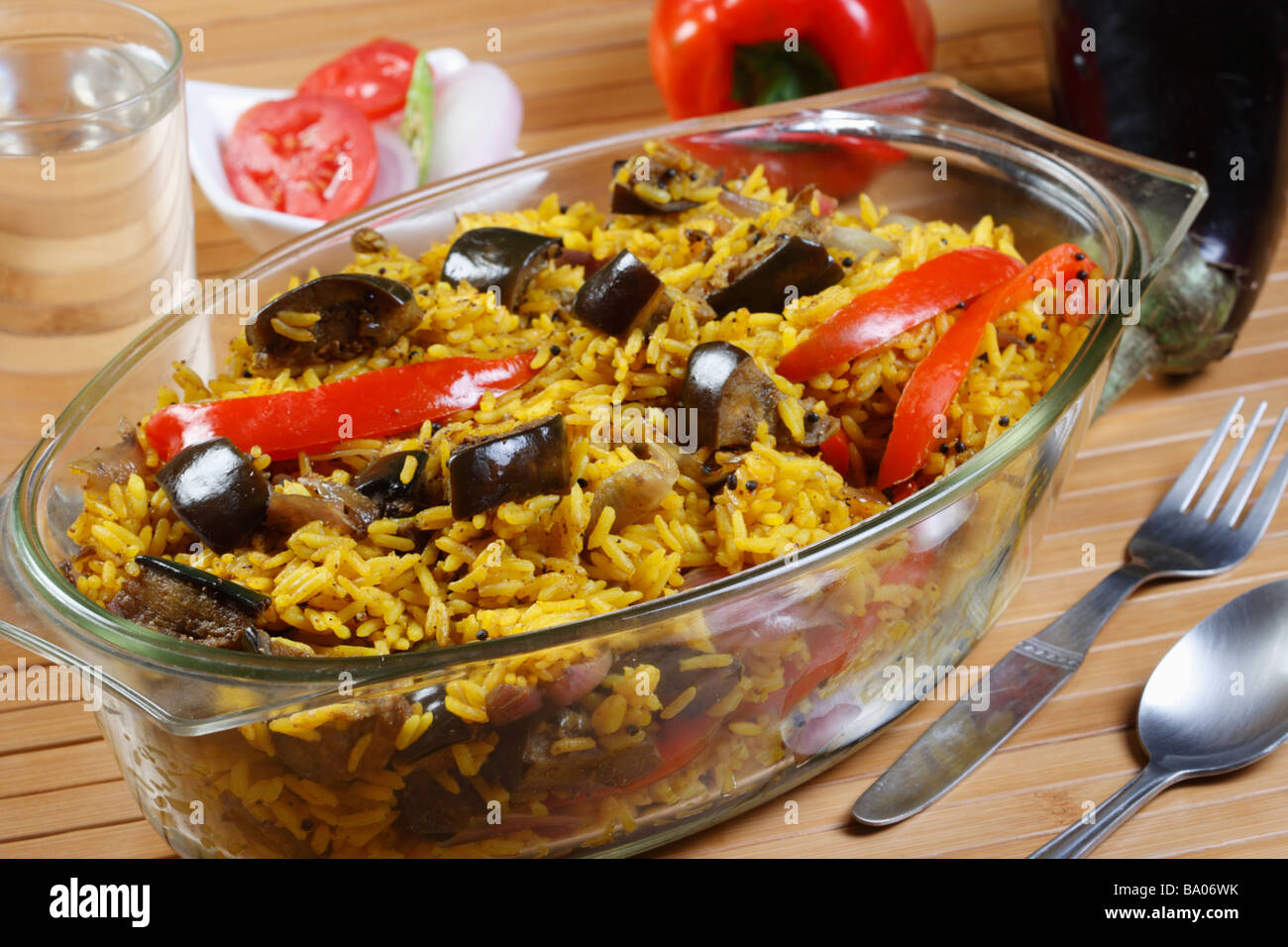 Eggplant Biryani is an Indian rice based dish in which rice and