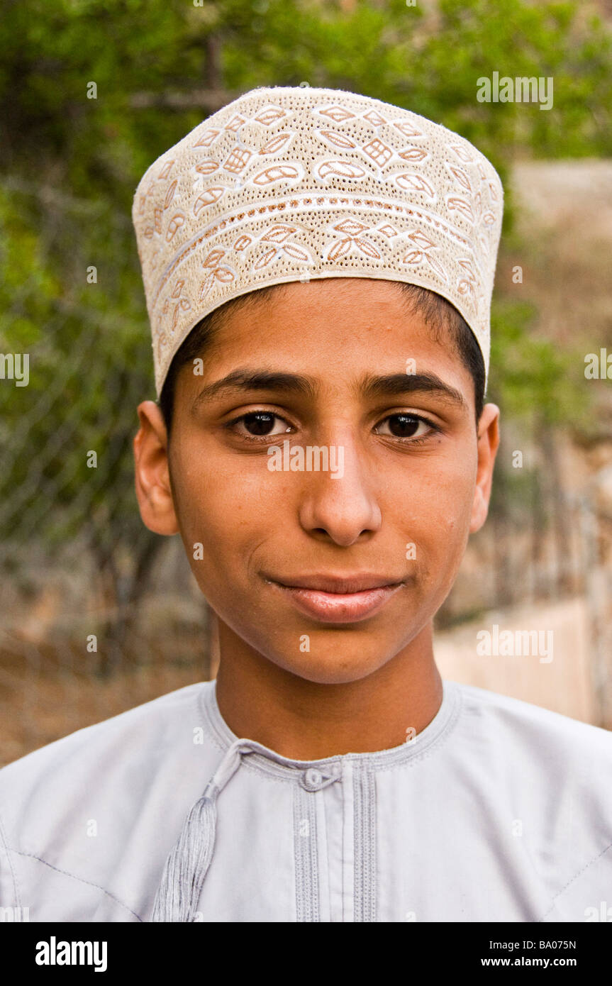 Omani Child in Al-Jabal Al-Akhdar Sultanate of Oman Stock Photo