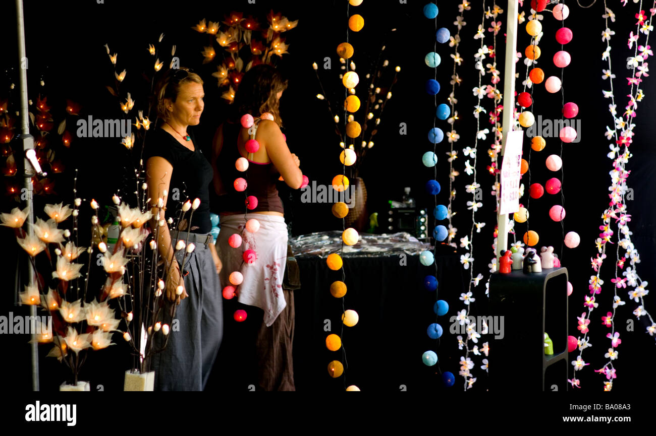 Light-sellers at Newtown Festival 2008. Stock Photo