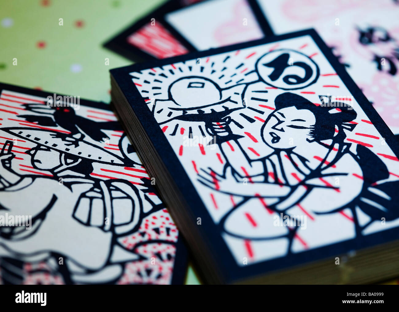 Japanese playing cards Stock Photo