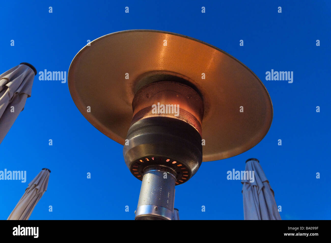 Gas patio heater Stock Photo