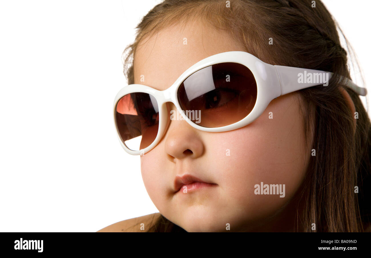 Little girl in sunglasses Stock Photo Alamy