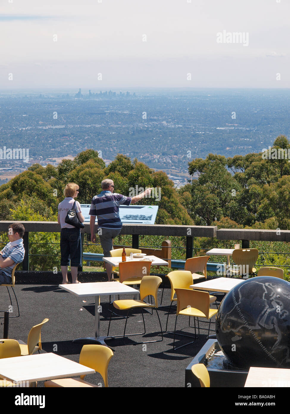 LOOKOUT AT SKYHIGH , MOUNT DANDENONG VICTORIA AUSTRALIA Stock Photo