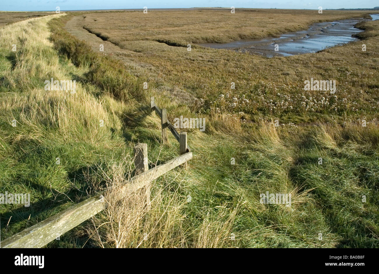 Salt Marshes North Norfolk Coast Norfolk Stock Photos & Salt Marshes
