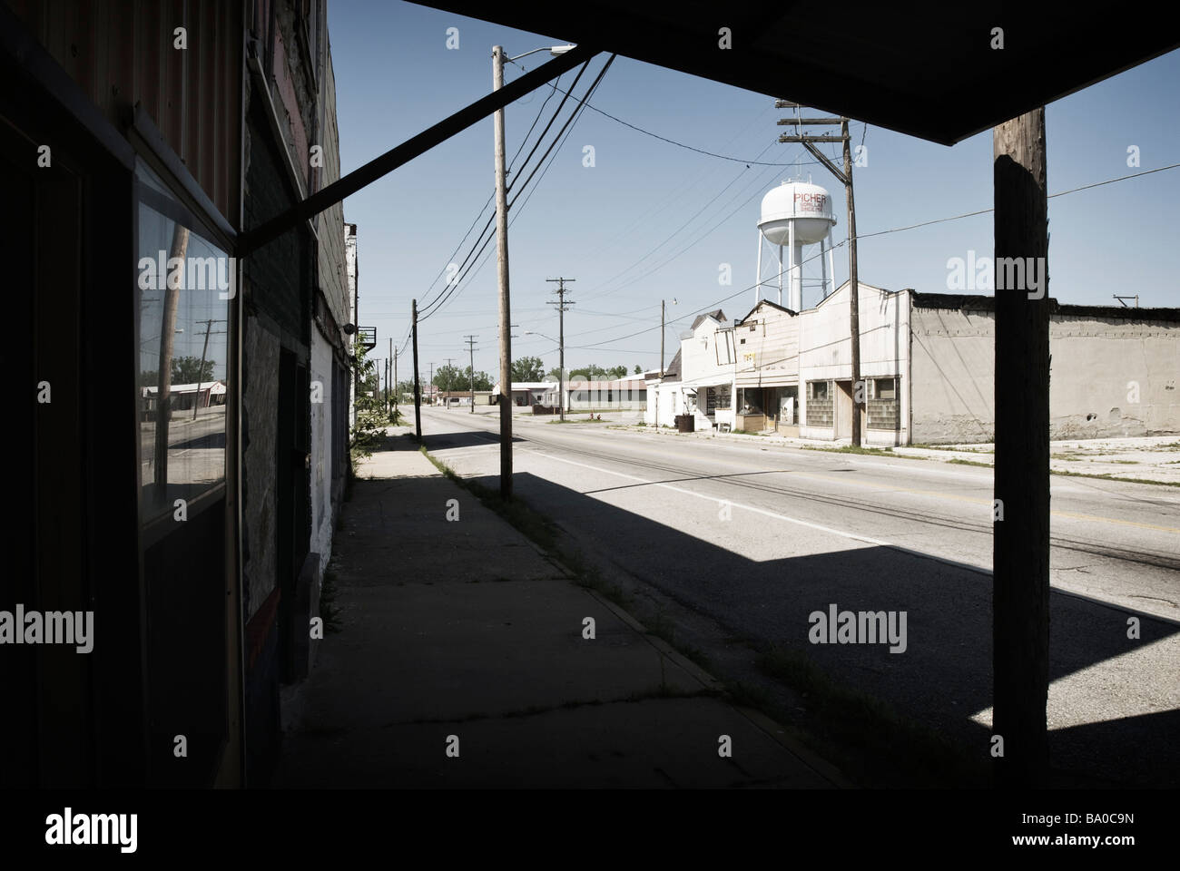 The old mining town of Picher, Oklahoma, just a week before it was