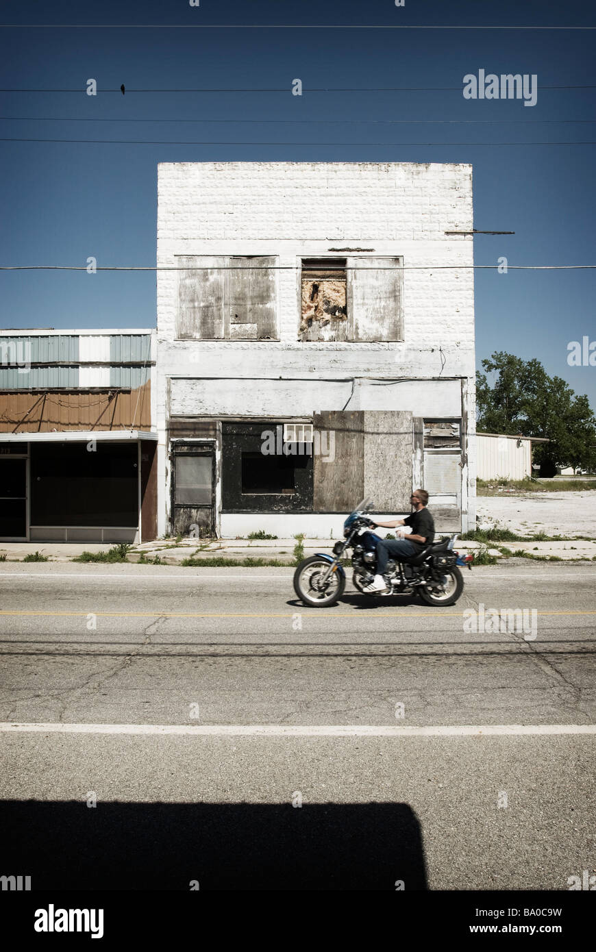 The old mining town of Picher, Oklahoma, just a week before it was