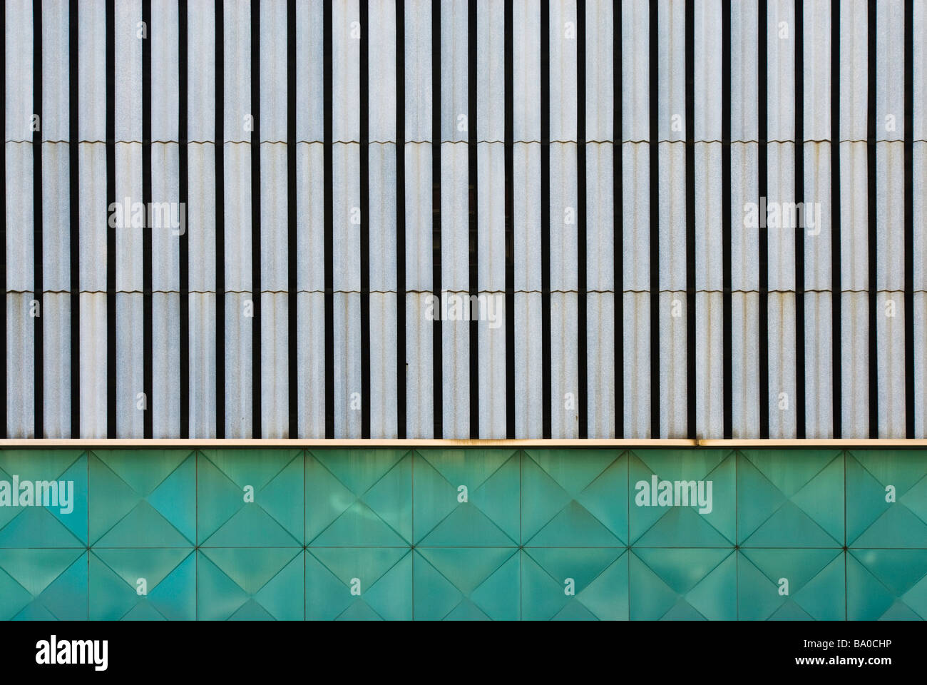 Pattern in facade of downtown building, Fayetteville, Arkansas, United States of America Stock Photo