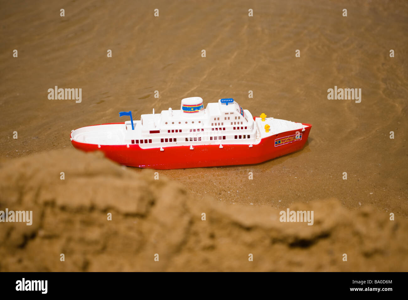 toy ship in water