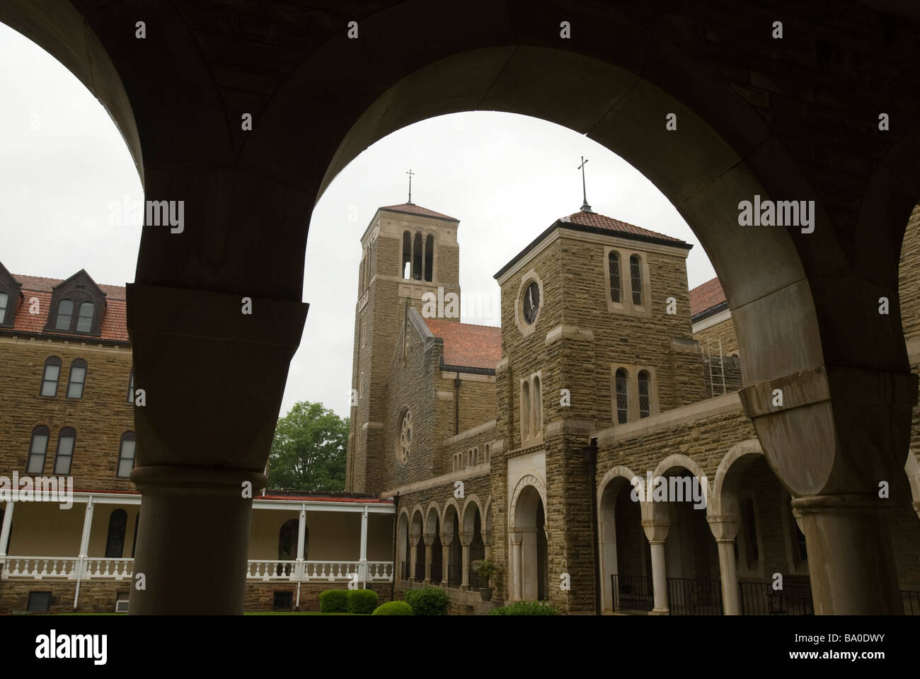 Subiaco Abbey and Acadamy in Subiaco, Arkansas Stock Photo Alamy