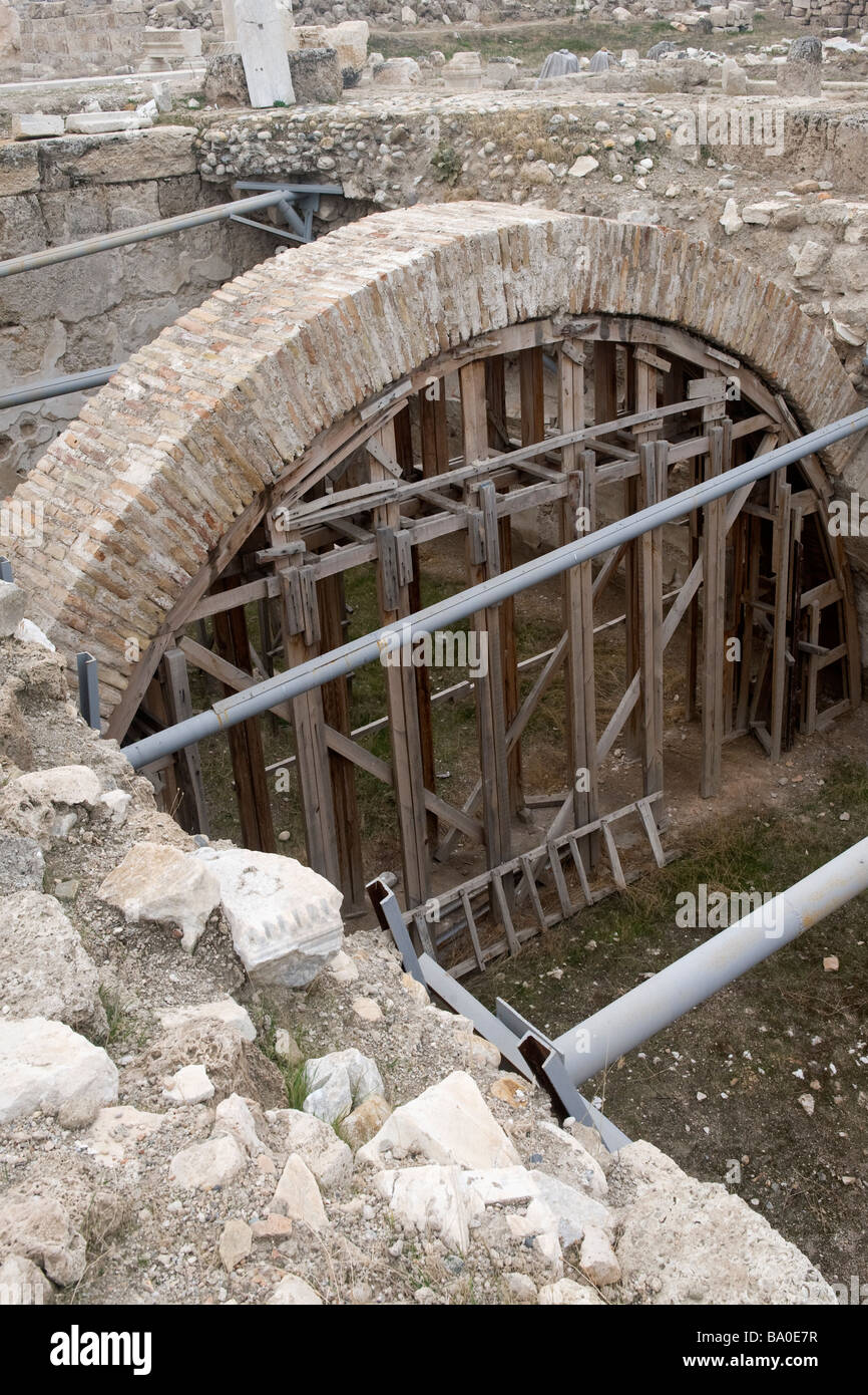 Restoration work Laodicea on the Lycus Denizli Anatolia T Stock Photo