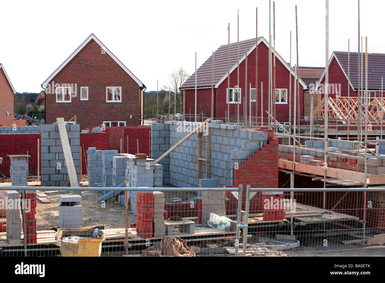 New Housing Construction UK Stock Photo