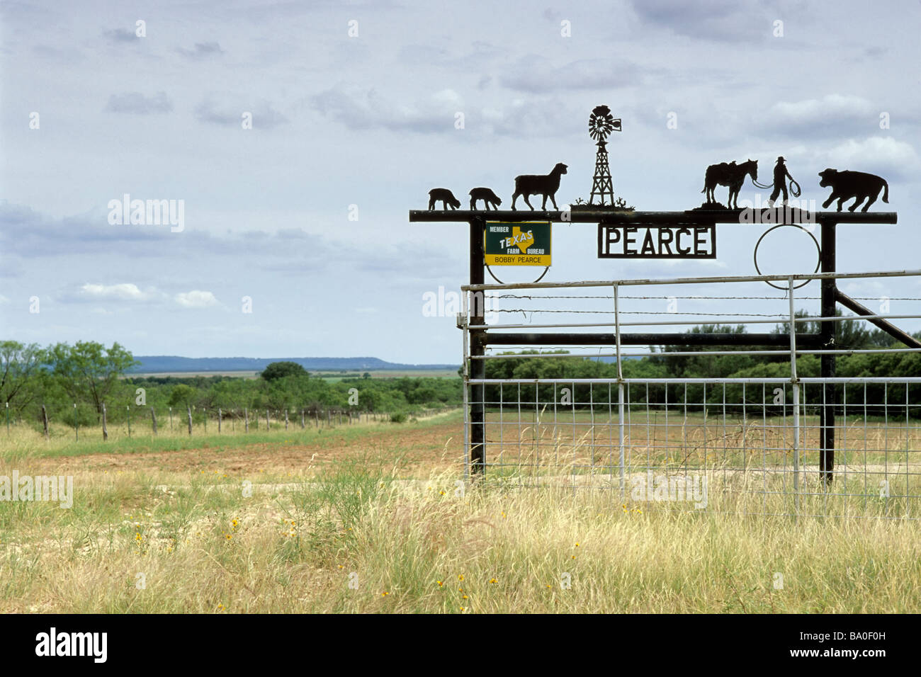 Wrought Iron Sign Ranch Gate High Resolution Stock Photography and ...