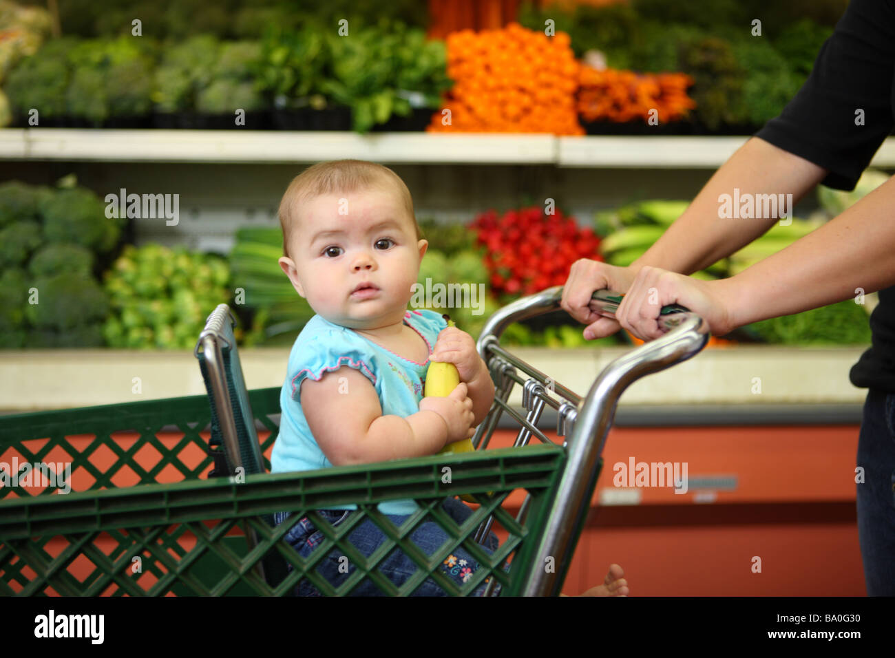 baby in cart