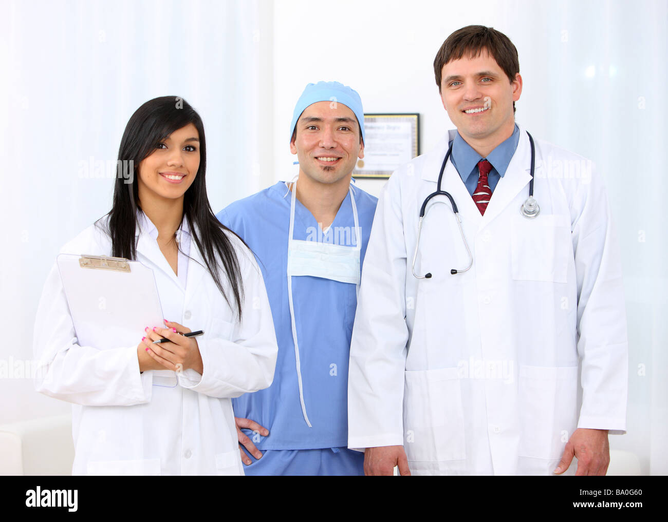 Medical personnel group portrait Stock Photo
