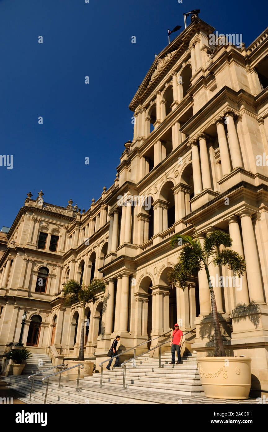 The impressive Treasury Casino, Brisbane, Australia, from Brisbane Square side.