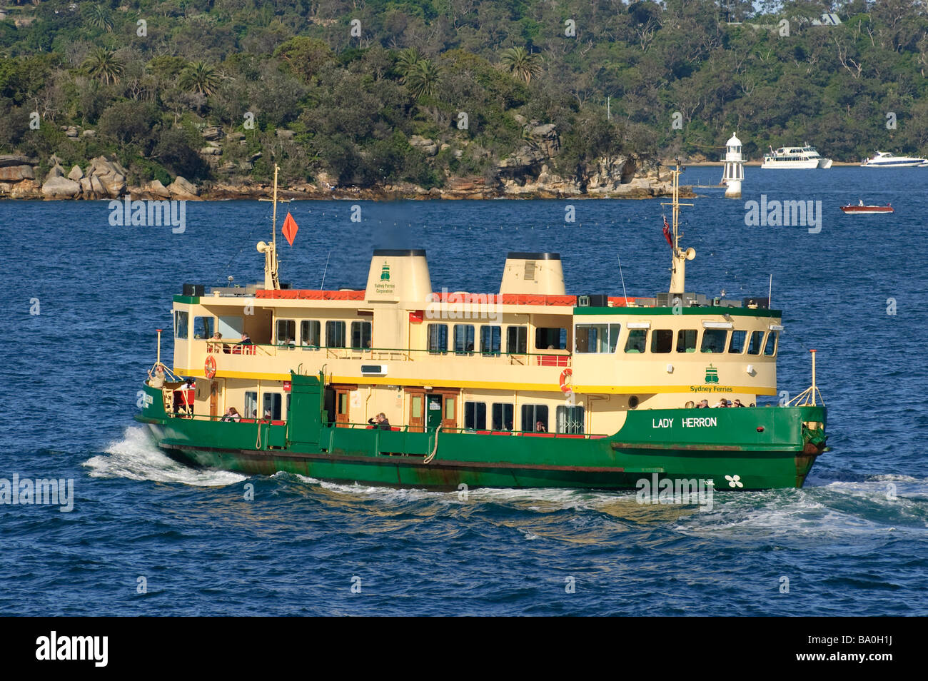Sydney ferry on Sydney Harbour. This example is Lady Herron, one of the