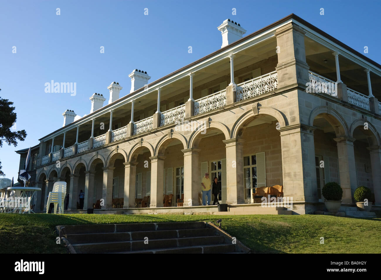 Admiralty House, official Sydney residence of the Governor General of Australia; visiting dignitaries often stay here. Stock Photo