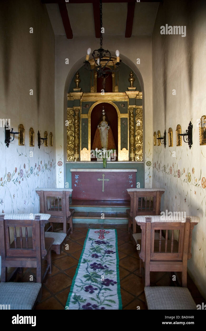 Interior of the private chapel, Patios de Cafayate, Argentina Stock Photo
