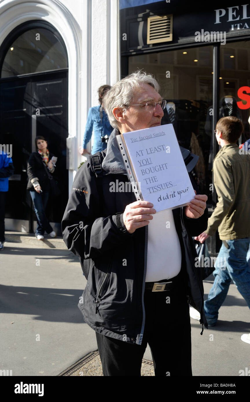 Protest in London during the G20 summit - 1st of April.  2009 Stock Photo