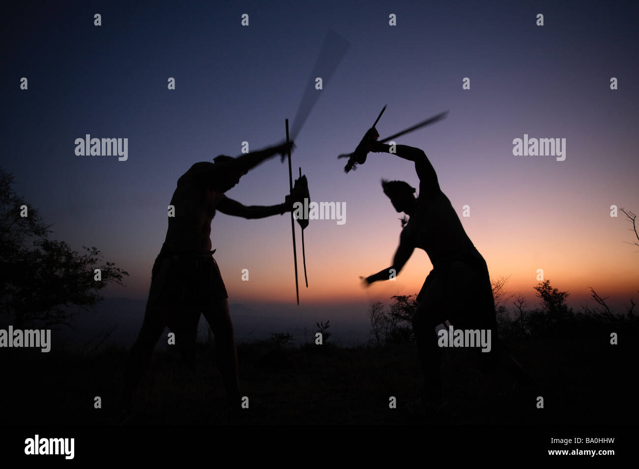 Stick fighting zulu hi-res stock photography and images - Alamy