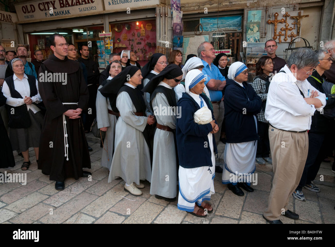 Israel Jerusalem Old City Via Dolorosa weekly Fransciscan Procession ...