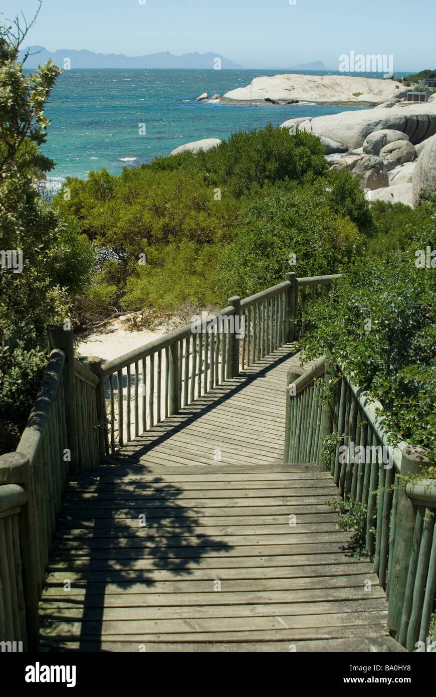 Walkway, Boulders Beach, Simon's Town, Cape Town, South Africa Stock Photo