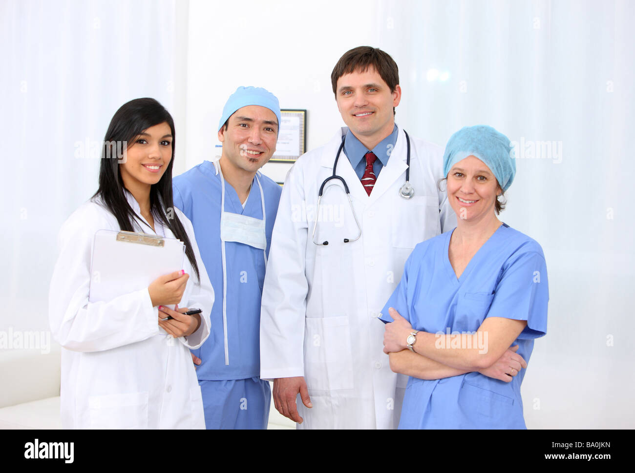 Medical personnel group portrait Stock Photo