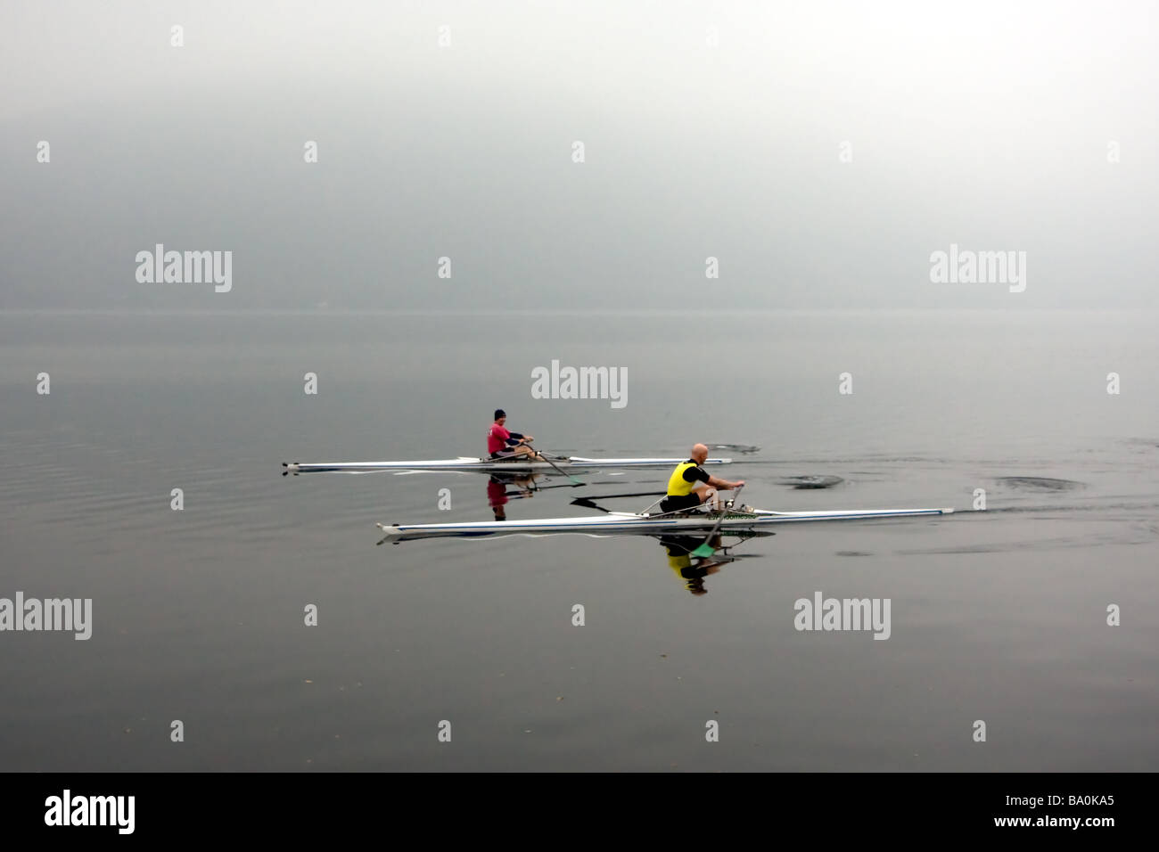 English rowers on Lake Orta Italy Stock Photo - Alamy