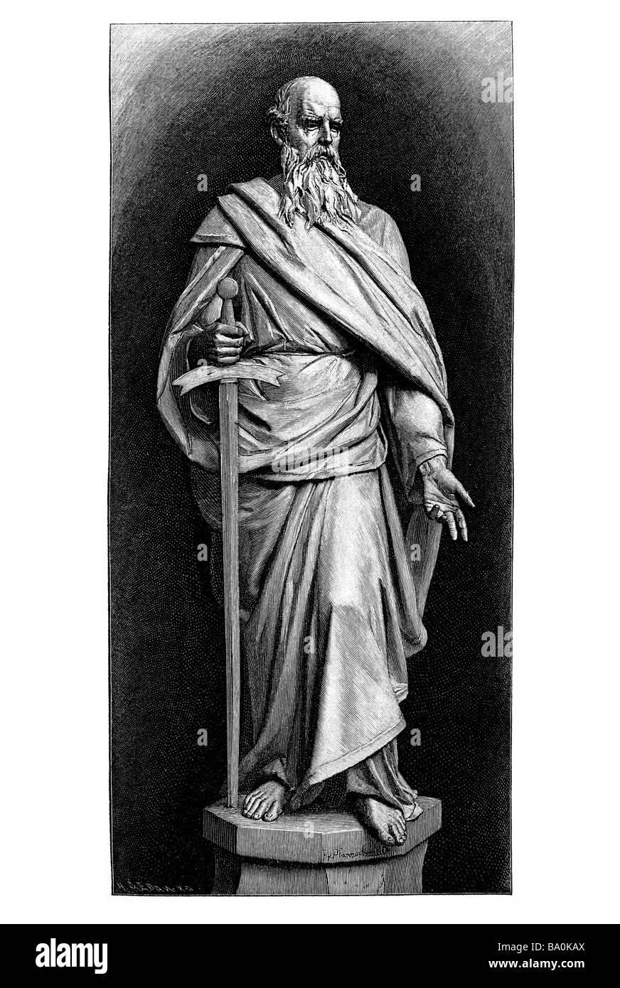 Saint Paul Apostel Paulus after Pfannschmidt Stock Photo