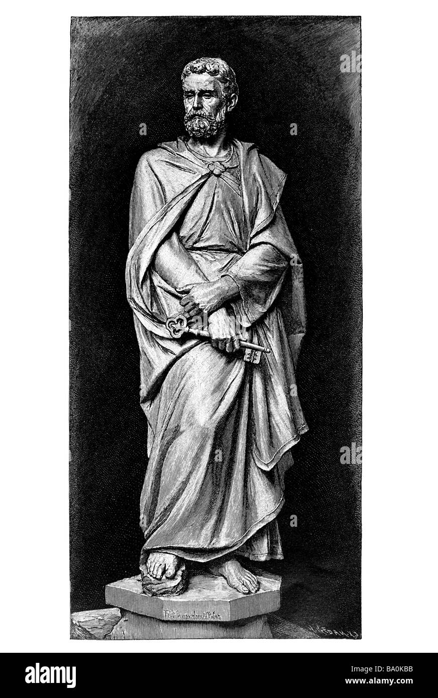 Saint Peter (Greek Petros, the Rock - (c.1–AD 64) after Pfannschmidt Stock Photo