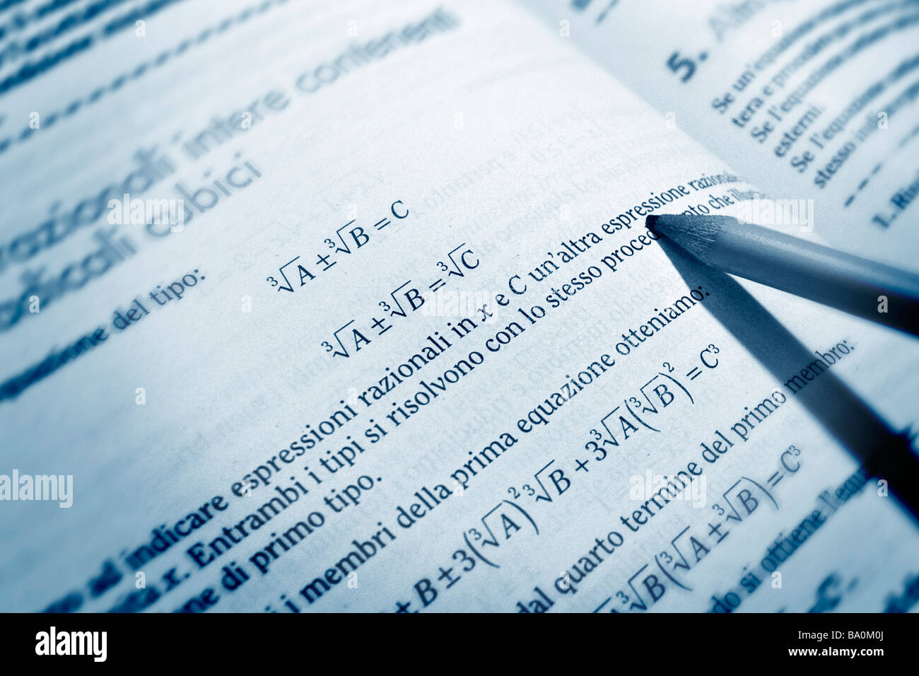 Reading study mathematics Stock Photo Alamy