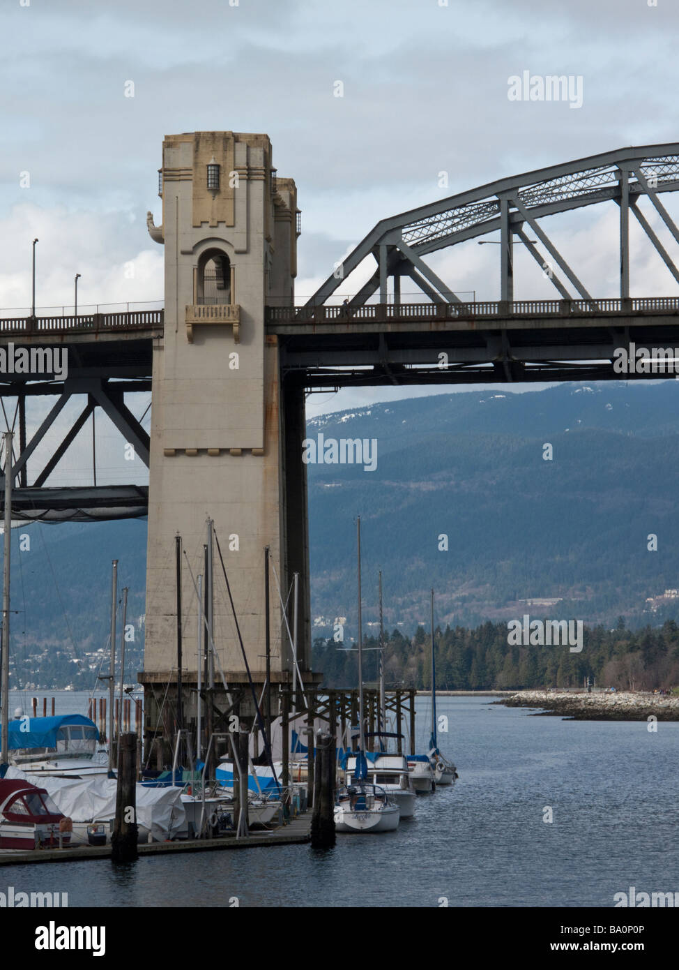 Burrard Street Bridge over Burrard Inlet to False Creek Vancouver ...
