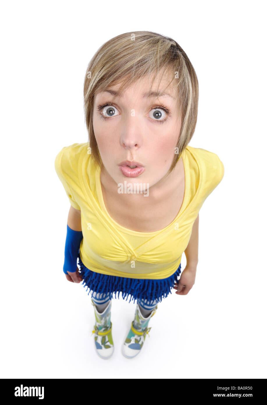 Curious young woman Stock Photo