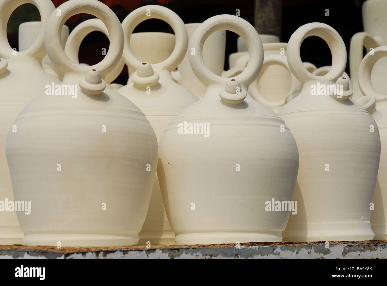 typical spanish pottery for sale at roadside shop, near Guadlest