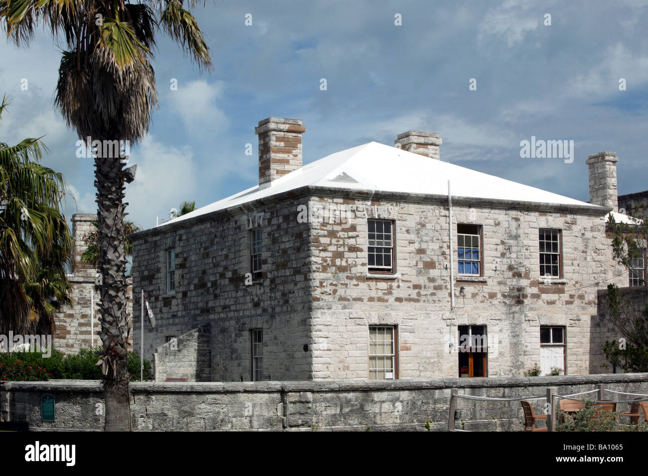 Historic Buildings at Bermuda's Royal Navy base, Dockyard Bermuda Stock Photo