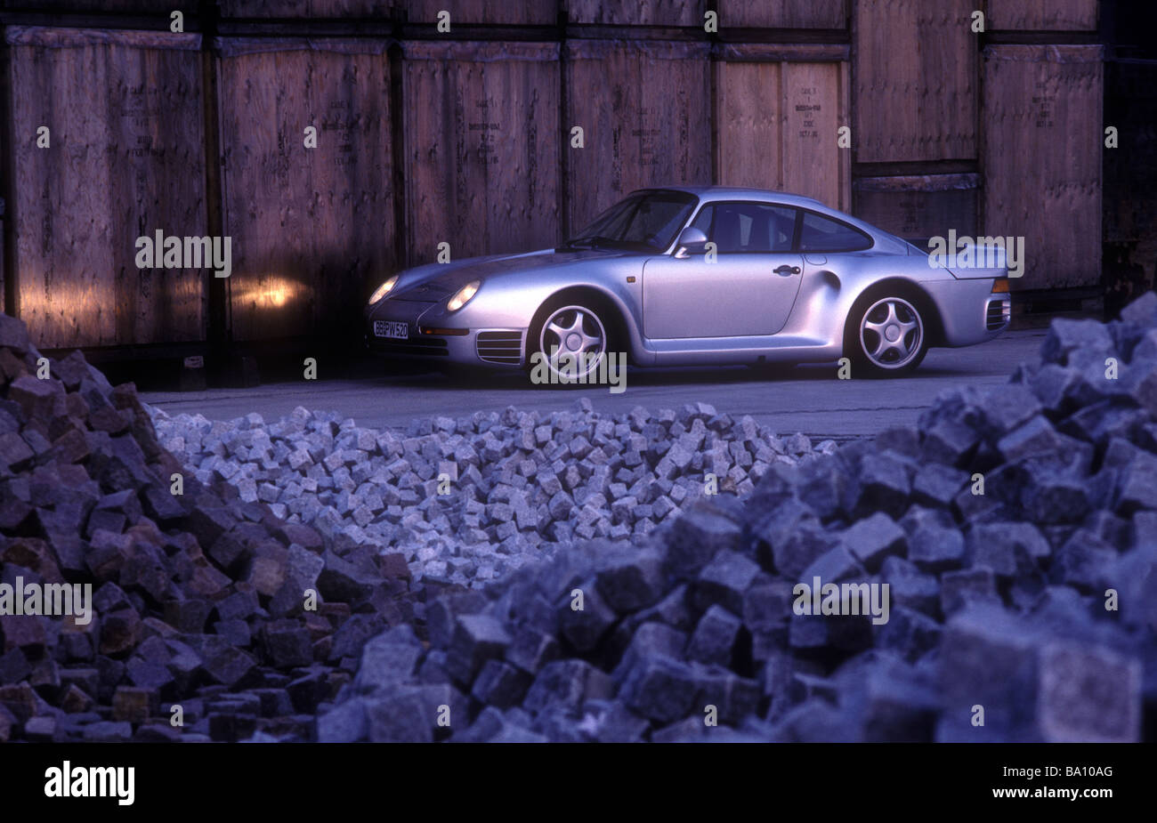 Porsche 959 shot in 1987 Stock Photo