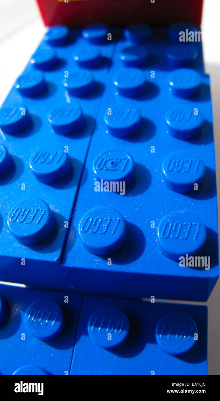 Childs Lego plastic building blocks Stock Photo