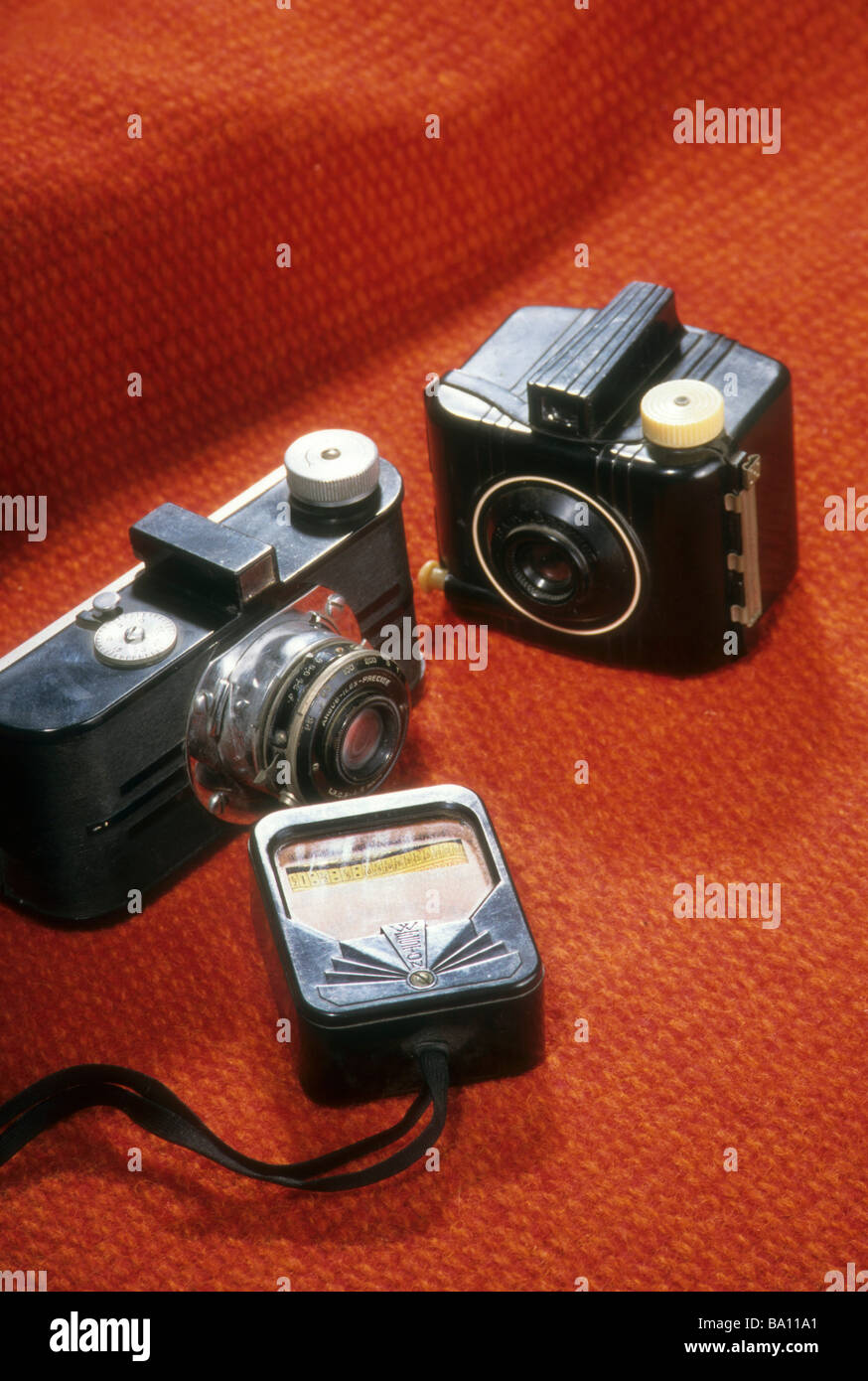 Old collectible camera kodak argus C-1 exposure meter photo equipment antique film hobby Stock Photo