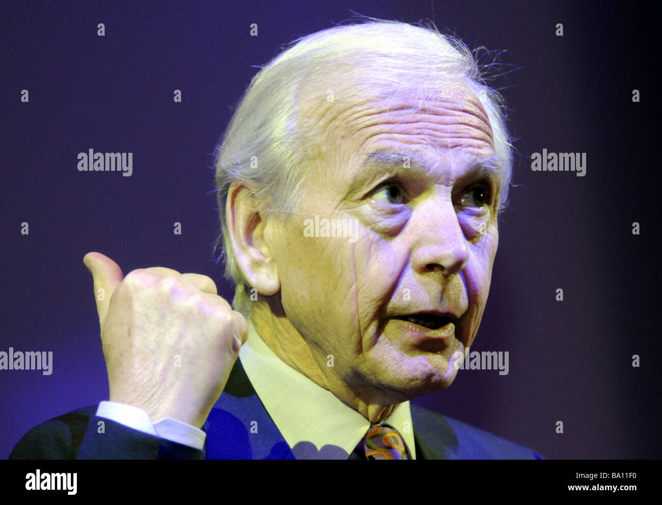 John Humphrys speaking at the FSB s annual conference Celtic Manor, Wales Stock Photo