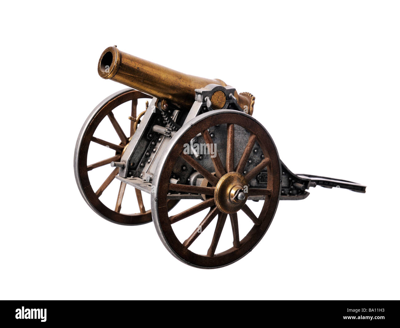 Brass cannon Stock Photo