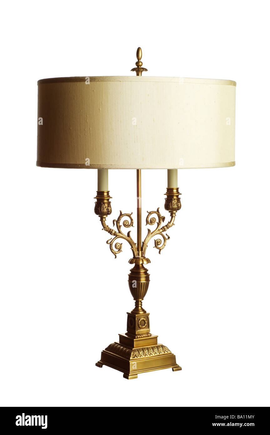 Ornate brass Table Lamp Stock Photo